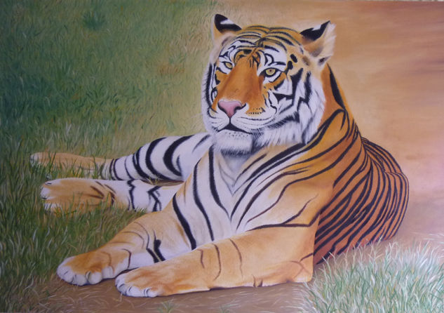 Tigre de bengala Oil Canvas Animals