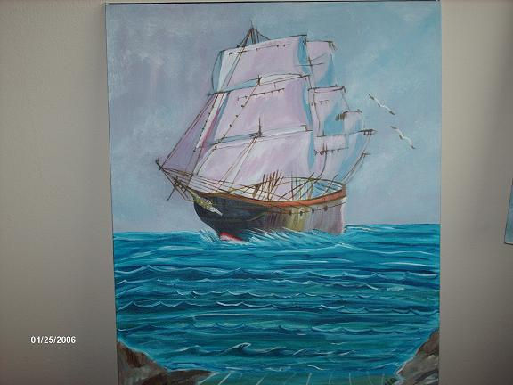 NAVEGAR Acrylic Canvas Marine Painting