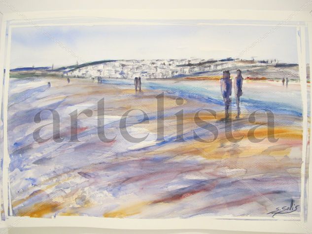 Conil desde la playa Castilnovo Watercolour Paper Landscaping