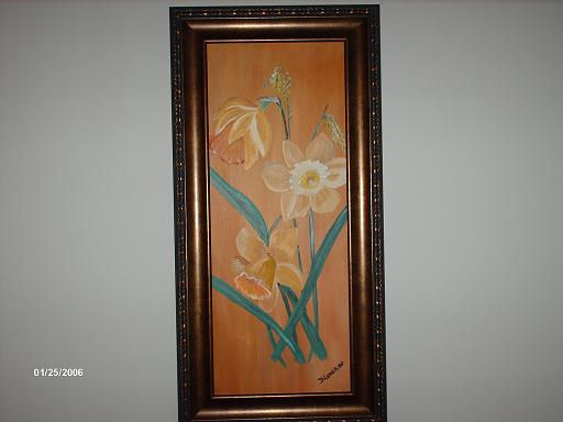 ORQUIEDEAS Acrylic Canvas Floral Painting