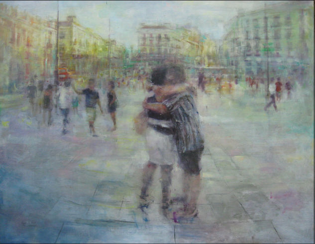 Abrazo en La Puerta del Sol Oil Panel Landscaping