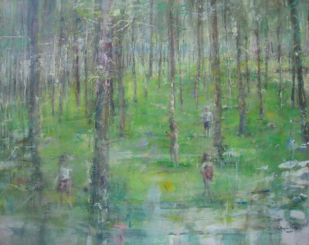 ,Madrid,bosque de Navacerrada Oil Panel Landscaping