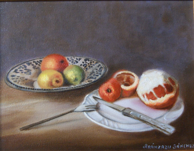 PELANDO LA NARANJA Oil Canvas Still Life Paintings