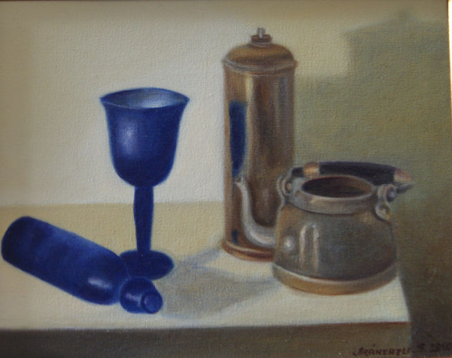 TETERA CON COPA Oil Canvas Still Life Paintings