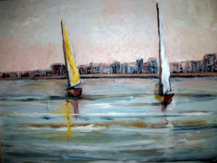 Veleros en bajamar