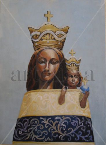 Virgen Acrylic Canvas Figure Painting