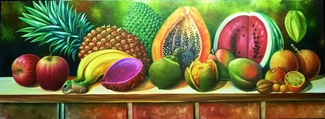 frutos de mi tierra 1 Oil Canvas Still Life Paintings