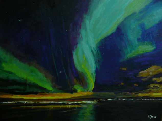 Aurora Boreal I Oil Canvas Landscaping