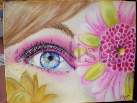 Mirada y flor