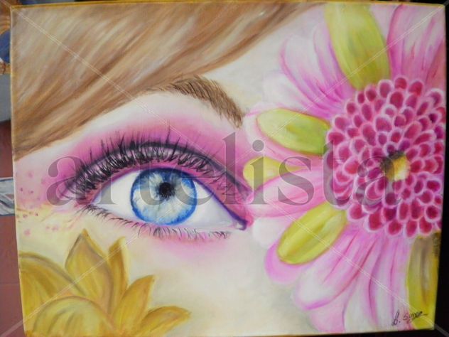 Mirada y flor