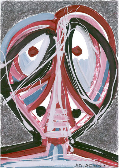 Face III Acrylic Paper Portrait