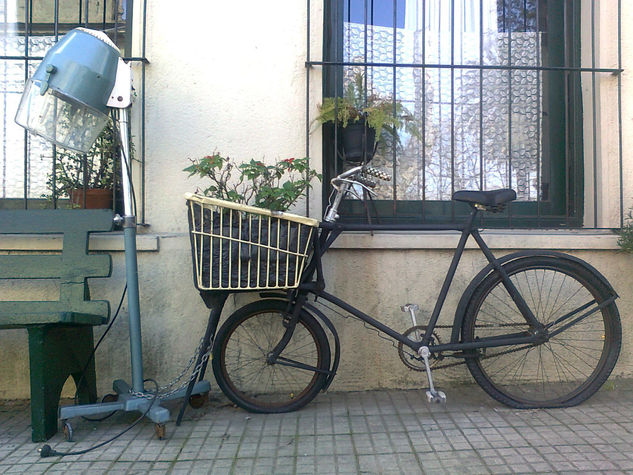 Instalación banco, secador y bicicleta 