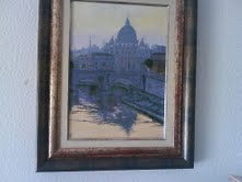 Tíber y Vaticano Oil Canvas Landscaping