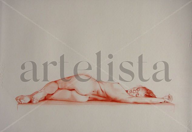 nude girl # 1216 Pastel Papel Desnudos