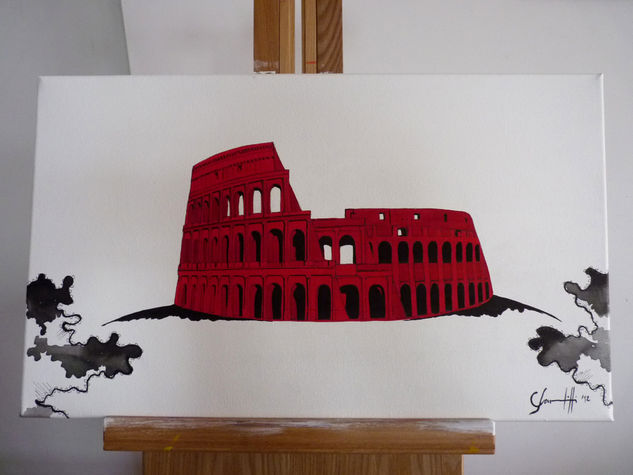 Coliseo rojo Mixed media Canvas Others