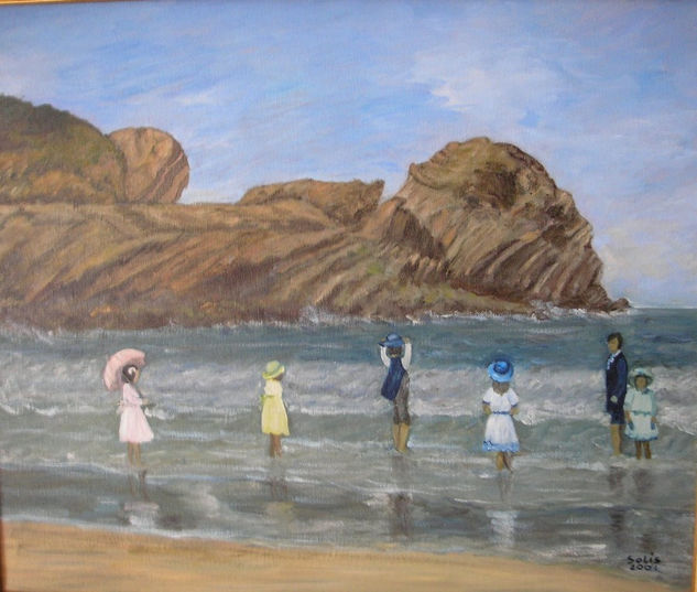 Salinas 1920 Oil Canvas Marine Painting