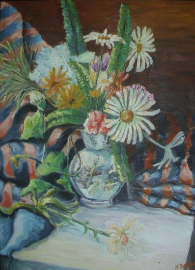 flor de estudio. Valparaíso, chile Oil Canvas Floral Painting