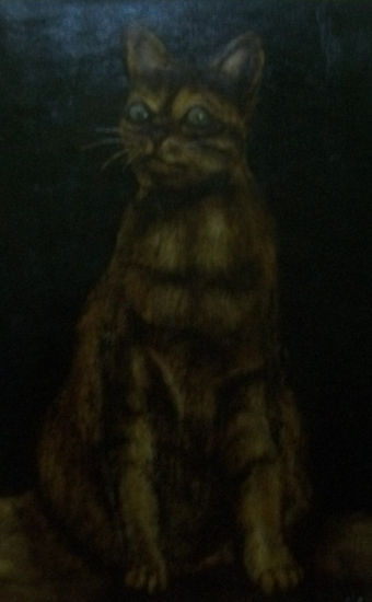 Gato 2 Oil Canvas Animals