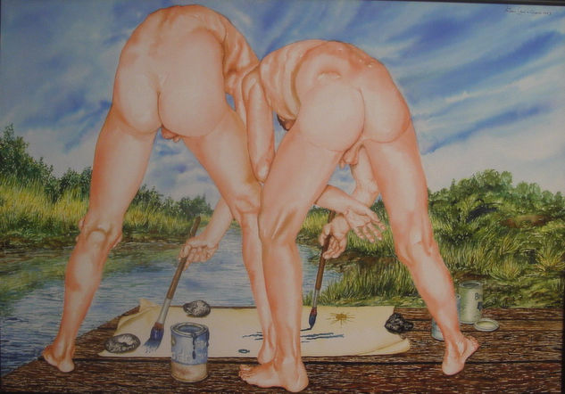 La pintura Acuarela Cartulina Desnudos