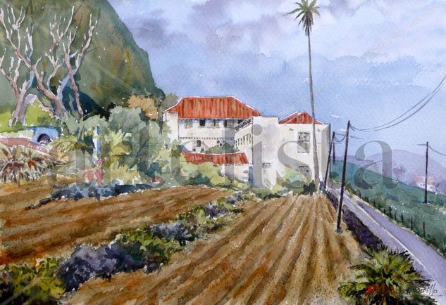 Los Silos Watercolour Paper Landscaping