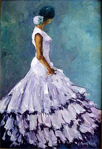 Flamenca II Oil Canvas Figure Painting