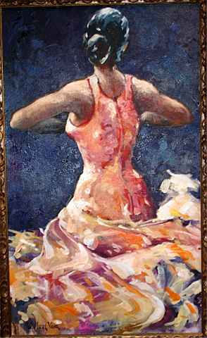 Flamenca IV Oil Canvas Figure Painting