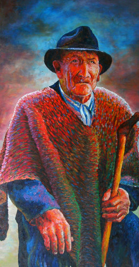 ABUELO SABIO Oil Canvas Figure Painting