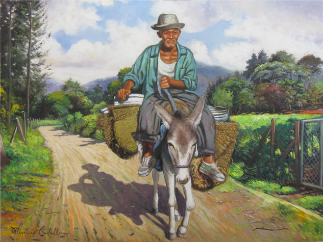 campesino Óleo Lienzo Paisaje