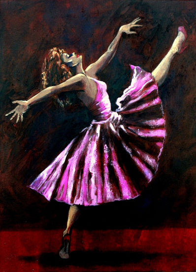 pinkDancer Oil Canvas Figure Painting