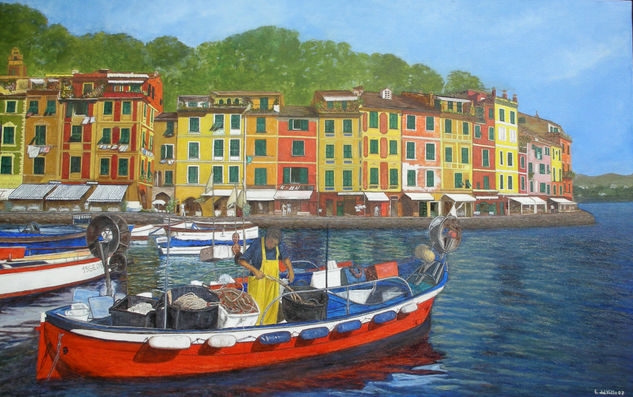 PORTOFINO Óleo Lienzo Paisaje