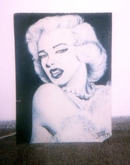 MARILYN MONORE Oil Card Portrait