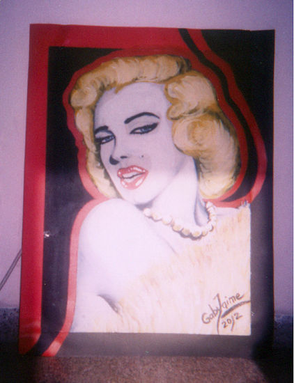 MARILYN MONROE Media Mixta Cartulina Retrato