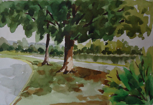 Costanera de Valdivia Watercolour Paper Landscaping