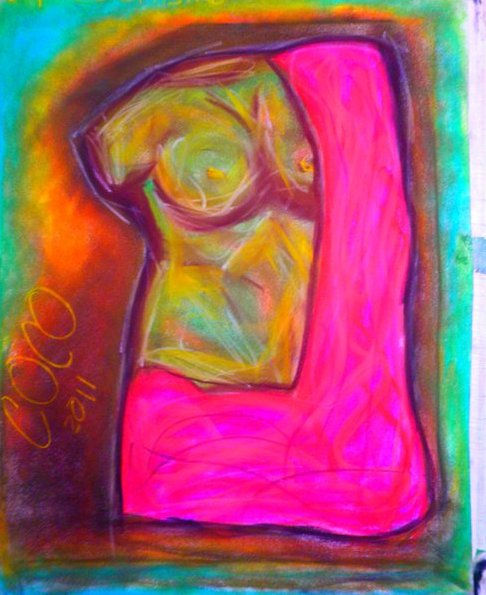 color con forma de mujer
