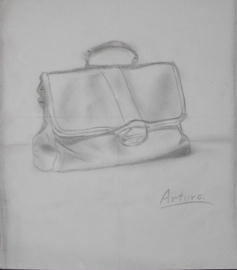 Classic briefcase dibujado a mano Pencil