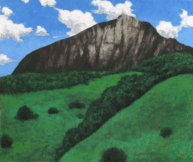 Montanha no Caminho para Mauá Media Mixta Tabla Paisaje