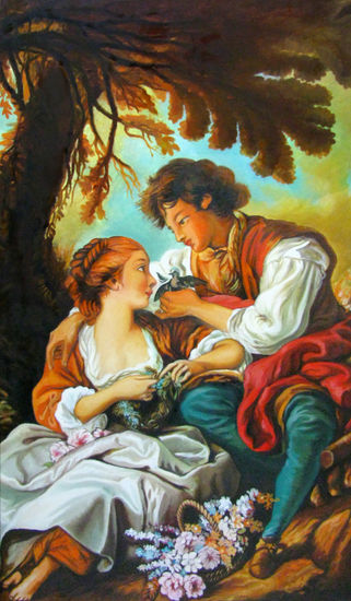 ROMANCE Óleo Lienzo Figura