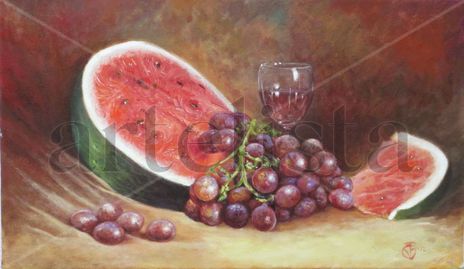 Sandía con Uvas