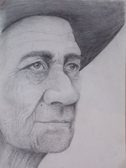 gaucho gringo. Pencil (Black) Paper Portrait