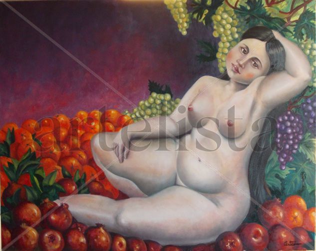 LA ABUNDANCIA Oil Canvas Figure Painting