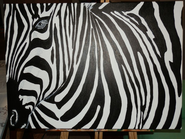 "Cebra" Acrylic Canvas Animals