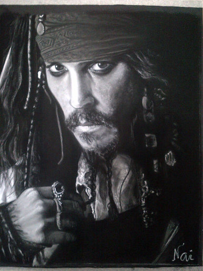 Jack Sparrow Pastel Papel Retrato