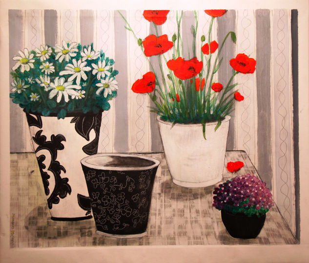 Sharon, esto... Yayo Acrylic Canvas Still Life Paintings