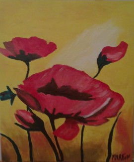 Decorativos Acrylic Canvas Floral Painting