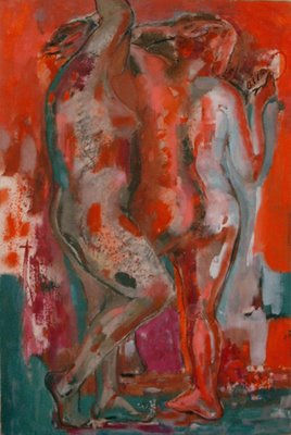 "Dos Mujeres" Others Canvas Nude Paintings