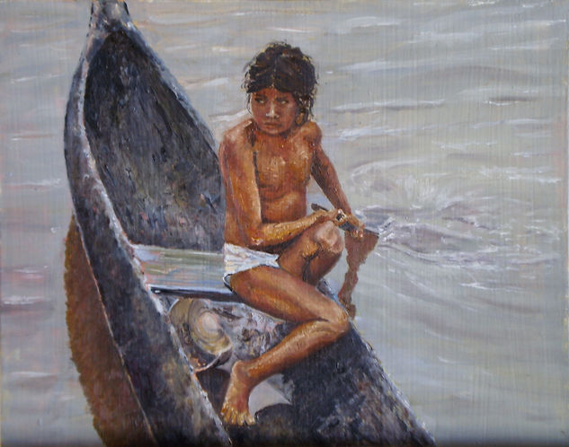 remando Oil Panel Figure Painting