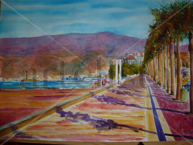 Amanecer en el Paseo Marítimo de Almería