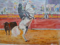 Caballo blanco de rejoneo