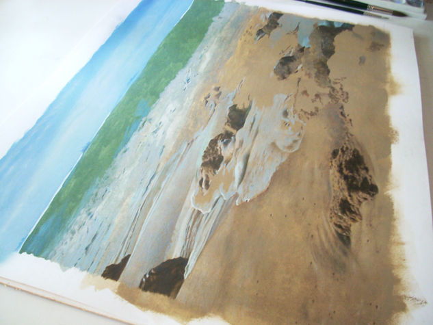 PROCESO DE REALIZACIÓN Gouache Card Landscaping