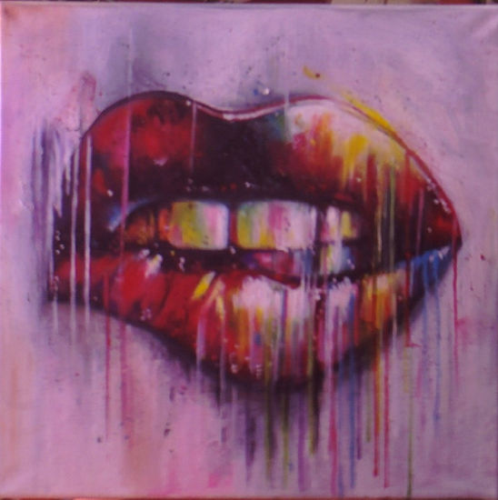 labios Acrylic Canvas Figure Painting